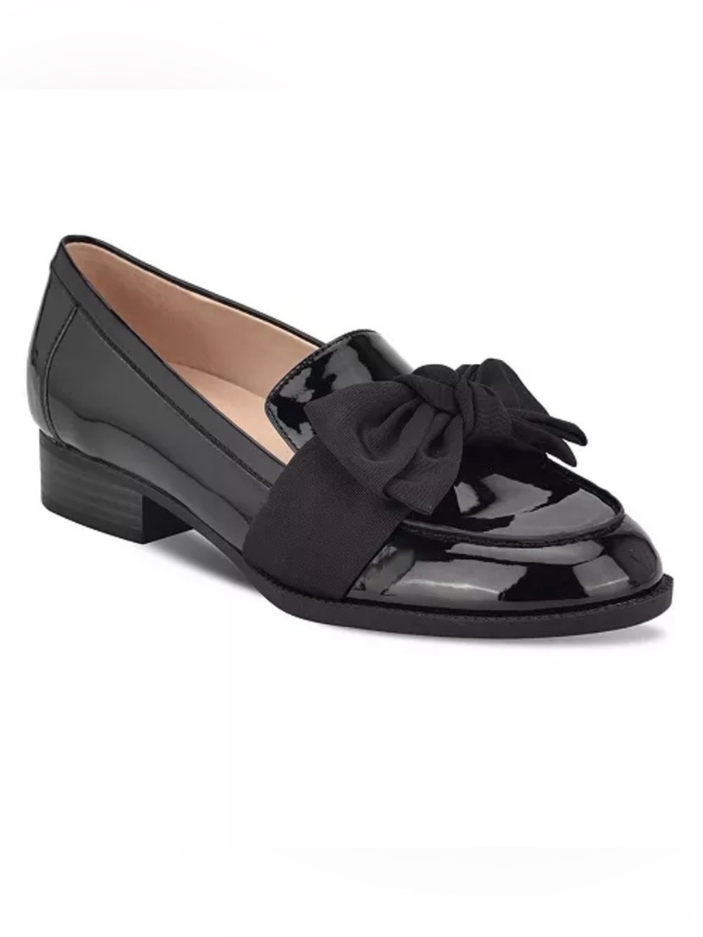 Bandolino Black Patent Bow Loafer